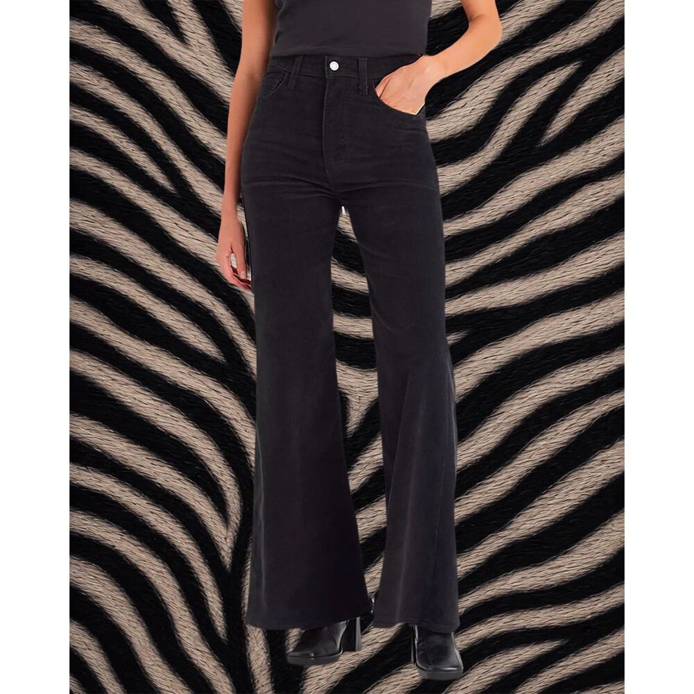 Levi’s Ribcage Bell Bottom Corduroy Jeans Black Size 29x32 - Picture 2 of 13